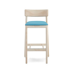 Mika Bar - Upholstered Seat with Backrest | Sgabelli bancone | B&T Design