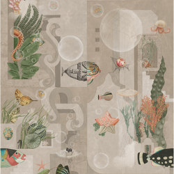 Garden Of Dreams Sepia - Decor Slabs 120x240 - Panneau A | Ceramic tiles | Devon&Devon