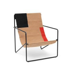 Desert Lounge Chair - Black/Block | Armchairs | ferm LIVING