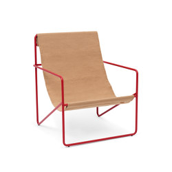 Desert Lounge Chair - Poppy Red/Sand | Poltrone | ferm LIVING
