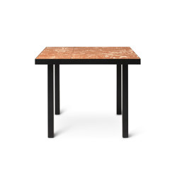Flod Café Table-Terracotta/Black | Tavolini alti | ferm LIVING