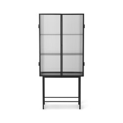 Haze Vitrine - Reeded glass Black | Display cabinets | ferm LIVING