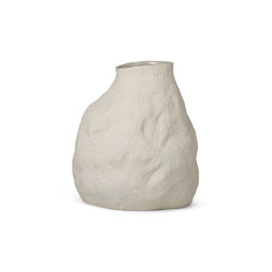 Vulca Vase - Large - Off-white Stone