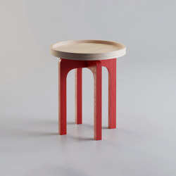 Arco | Chiasmo-natural and ruby red | Coffee tables | MoodWood