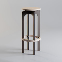 Arco | Confidenza 75-natural and basalt grey | Bar stools | MoodWood