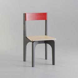 Arco | Tua-natural, basalt grey and ruby red | Chairs | MoodWood