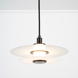 Klein | Pendant - 11 inch (Ginkgo etch in eggshell) | Suspended lights | Trella