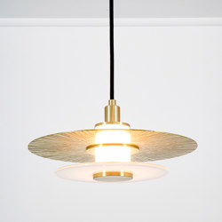 Klein | Pendant - 11 inch (Klein etch in polished brass) | Suspended lights | Trella