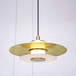 Klein | Pendant - 24 inch (Klein etch / Satin brass) | Suspended lights | Trella