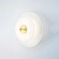Klein | Sconce (Ginkgo etch in eggshell ) | LED lights | Trella