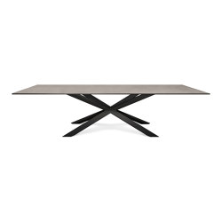 Mea induction dining table | Cosmo Grey | Cross legs | Dining tables | ATOLL
