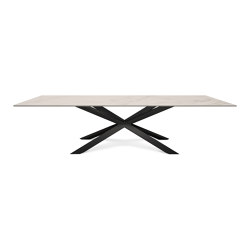 Mea mesa con inducción | Vagli Gold | Cross patas de mesa | Dining tables | ATOLL