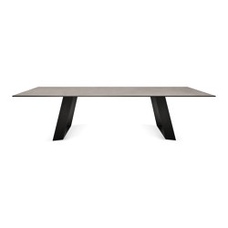 Mea mesa con inducción | Cosmo Grey | Dura Edge patas de mesa | Tabletop ceramic | ATOLL