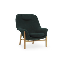 Drape Lounge Chair High With Headrest Oak | Armchairs | Normann Copenhagen