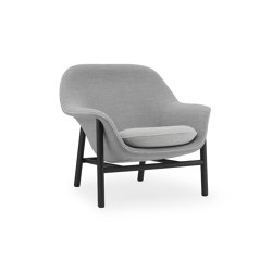 Drape Lounge Chair Low Black Oak Remix/Hallingdal | Armchairs | Normann Copenhagen