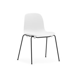 Form Chair Stacking Black Steel White | Chaises | Normann Copenhagen