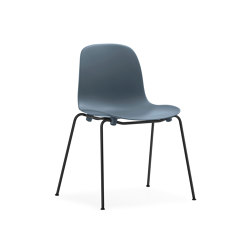 Form Chair Stacking Black Steel Blue | Chairs | Normann Copenhagen