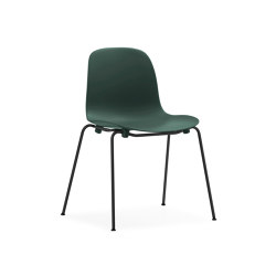 Form Chair Stacking Black Steel Green | Sillas | Normann Copenhagen