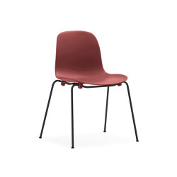 Form Chair Stacking Black Steel Red | Sillas | Normann Copenhagen