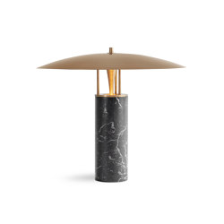 Luna | Table - Antique Brass & Black Marble | Tischleuchten | J. Adams & Co