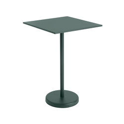 Linear Steel | Café Table | 70 x 70 h: 105 cm / 27.6 x 27.6 h: 41.3" | Mesas de bistro | Muuto