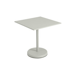 Linear Steel | Café Table | 70 x 70 h: 73 cm / 27.6 x 27.6 h: 28.7" | Tavoli bistrò | Muuto