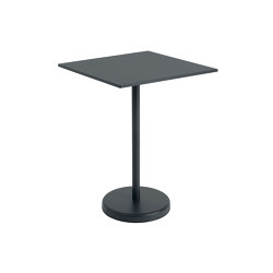 Linear Steel | Café Table | 70 x 70 h: 95 cm / 27.6 x 27.6 h: 37.4" | Disc base | Muuto
