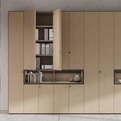 Quattro wall storage with display nieches | Cabinets | ALEA