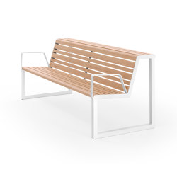 VENTIQUATTRORE.H24 DOUBLE SEAT WITH BACKREST | with armrests | Urbantime