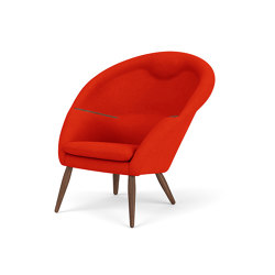 Oda, Lounge Chair | Walnut Base And Armrests /  Hallingdal 600 | Armchairs | Audo Copenhagen