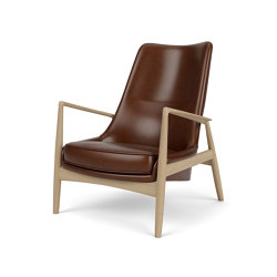 The Seal, Lounge Chair, High Back | Natural Oak Base / Dakar 329 | Armchairs | MENU