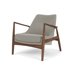 The Seal, Lounge Chair, Low Back | Walnut Base / Re-wool 0218 | Poltrone | Audo Copenhagen