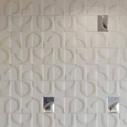 BIJOU Leatherwall Velluto Greige Tesoro Argento | Leather tiles | Studioart