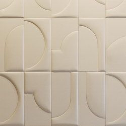 BON TON Leatherwall City White | Leather tiles | Studioart