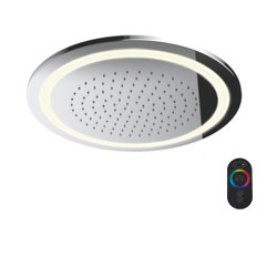 Bagnospa | Round Recessed Shower Head With RGB Lights | Shower controls | BAGNODESIGN