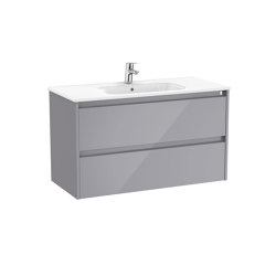Tenet | Vanity unit | Glossy grey | Mobili lavabo | Roca