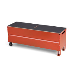 CMB | Chest Bench, red orange RAL 2001 | Bancs | Magazin®