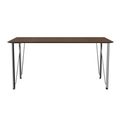 FH3605™ | Desk | Walnut | Chromed steel base | Desks | Fritz Hansen