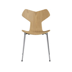Grand Prix™ | Chair | 3130 | Oak | Chrome base | stackable | Fritz Hansen