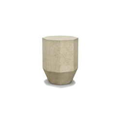 Gemma S Size Concrete Travertine Coffee Table | Mesas auxiliares | SNOC
