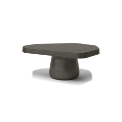 Glace M Size Concrete Charcoal Coffee Table | closed base | SNOC
