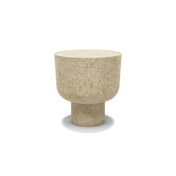 Camilla S Size Concrete Travertine Coffee Table | Side tables | SNOC