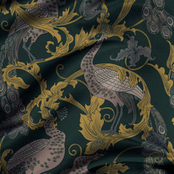 Arcadia Fabric - Green | Drapery fabrics | Feathr