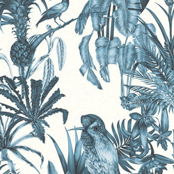 Birds Birds - Blue | Wall coverings / wallpapers | Feathr