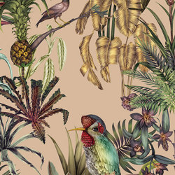 Birds Birds - Coral | Wall coverings / wallpapers | Feathr
