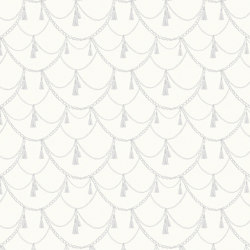Boudoir - Silver White | Wall coverings / wallpapers | Feathr