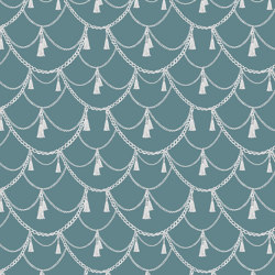 Boudoir - Teal | Wall coverings / wallpapers | Feathr