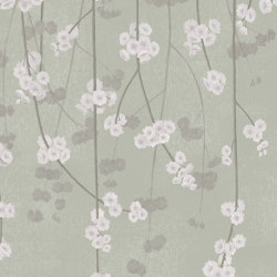 Cherry Blossom - French Green | Wall coverings / wallpapers | Feathr