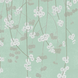 Cherry Blossom - Mint | Carta parati / tappezzeria | Feathr