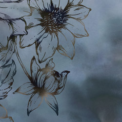 Dahlia Blossom - Dark | Wall coverings / wallpapers | Feathr